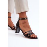 EVENTO Black Sandals with Straps Enitia | Shoptok.si