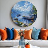  Okrugle slike s akrilnim alpskim čamcima | shoptok.hr