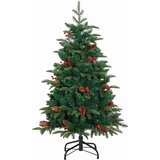 vidaXL Umjetno božićno drvce Zelena 120 cm PVC i Metal i Plastika | shoptok.hr