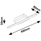Rabalux luster Demir, LED, 8W, 4000K, 40x8cm, Crni | Eponuda.com
