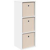  Strani šal s predalom Bela 30,5 x 27 x 84,5 cm, (5000233828) | Shoptok.si