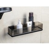 Wenko Črna plastična kopalniška polica z namestitvijo brez vrtanja Quadro – | Shoptok.si