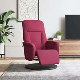  Naslanjač z oporo za noge vinsko rdeč žamet | Shoptok.si