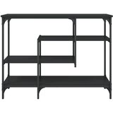  Konzolni stol s policama crni 100 x 35 x 75 cm | shoptok.hr