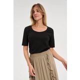 Marisse Black Cotton T-Shirt | shoptok.hr