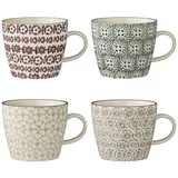 Komplet 4 lončenih lončkov Karine Mugs