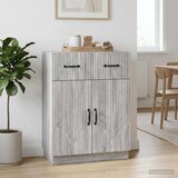  Kreveta Siva sonoma 66 x 34,5 x 87 cm Konstruirano drvo Slike