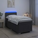  Krevet s box springom, madracem i LED-om Tamnosiva 90 x 190 cm | shoptok.hr
