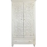 Støraa Kremno bela garderobna omara iz masivnega manga 180x40 cm Kalhana – | Shoptok.si