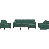 vidaXL 4-dijelni set sofa s jastucima tamnozeleni baršunasti | shoptok.hr