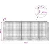  Gabion s žicom debljine 5 mm i mrežom 5x5 cm 250x50x100 cm - 50 cm 100 cm 250 cm | shoptok.hr