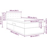  Postelja s shranjevanjem Črna 100 x 200 cm Umjetno usnje, (5000100227) | Shoptok.si