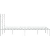 Metalni okvir za krevet s uzglavljem bijeli 135x190 cm | shoptok.hr
