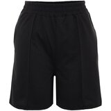 Trendyol Curve Plus Size Shorts & Bermuda - Black - High Waist Cene