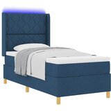 Krevet s opruga kutije s LED trakama Plava 90 x 190 cm tkanina | shoptok.hr