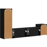  Set TV komoda Zidne 4 pcs Crna Konstruirano drvo | shoptok.hr