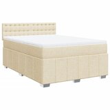  Krevet s oprugama i madracem krem 140x200 cm od tkanine | shoptok.hr
