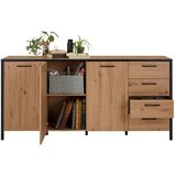 Mömax komoda kirikus, črna, barva hrasta | Shoptok.si