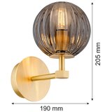  Argon 8508 - Zidna lampa PALOMA 1xE14/7W/230V zlatna/crna | Eponuda.com
