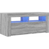 TV ormarić s LED svjetlima boja sivog hrasta sonome 90x35x40 cm | shoptok.hr