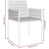 vidaXL Vrtne stolice s jastucima 6 kom smeđe 54x61x83 cm od poliratana | shoptok.hr