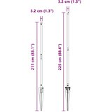  Stup za ogradu 52 pcs Siva 3,2 x 3,2 x 225 cm | shoptok.hr