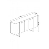 Hanah home Luxe komoda s ladicama, orah | Eponuda.ba