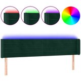  LED uzglavlje tamnozeleno 203x16x78/88 cm baršunasto | shoptok.hr