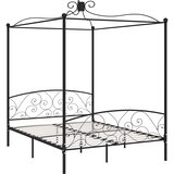  Okvir za krevet s nadstrešnicom crni metalni 180 x 200 cm | Eponuda.ba