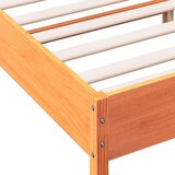  Okvir kreveta s uzglavljem voštano smeđi 120x190 cm od borovine | shoptok.hr
