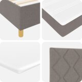 Box Spring Krevet s Madracem Taupe 140x190 cm Tkanina | shoptok.hr