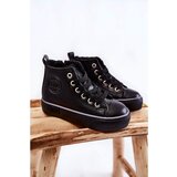 Big Star Children's High Sneakers With Zipper KK374228 Black | Shoptok.si