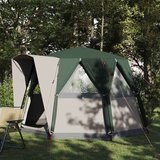  Kabinski šotor s streho Zelena in Bela 320 x 320 x 203 cm, (5000091166) | Shoptok.si
