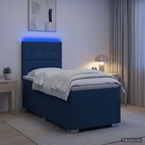  LED okvir za krevet s madracem Plava 90 x 200 cm Tkanina | shoptok.hr