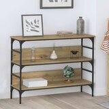 vidaXL Konzolna stolica s policom hrast artisan 100 x 32 x 75 cm Cijene