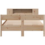 vidaXL Krevet s regalom za knjige bez madraca 140x190 cm od borovine | shoptok.hr