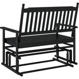  Klupa za ljuljanje crna 118 x 70 x 104,5 cm masivno drvo topola | shoptok.hr