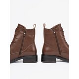 Sergio Leone Brown lace-up ankle boots with a low heel by | Shoptok.si