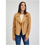Orsay Light brown women's crooked jacket in suede finish Tina - Women Cijene