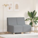 VidaXL sofa stolica svijetlo siva 55 cm tkanina 2 pcs svjetlosiva VidaXL sofa stolica svijetlo siva 55 cm tkanina 2 pcs svjetlosiva Slike