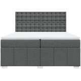  Krevet s oprugama i madracem tamnosivi 200 x 200 cm od tkanine | shoptok.hr