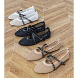 D/CEO Black mesh ballet flats with decorative buckle Zerid | shoptok.hr