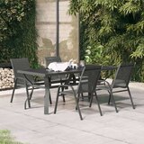  5-dijelni vrtni blagovaonski set sivo-crni | shoptok.hr