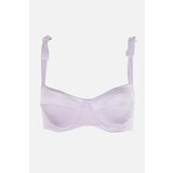 Trendyol Lilac Underwire Tie Detailed Bikini Top Cene