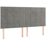  s oprugama i madracem svjetlosivi 160x200 cm baršunasti | shoptok.hr