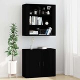  Visoka komoda crna od konstruiranog drva | shoptok.hr