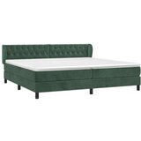  Box spring postelja z vzmetnico temno zelena 200x200 cm žamet, (20900292) | Shoptok.si