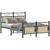 Maison Chic Posteljni okvir - Dvoposteljna postelja - Zakonska postelja brez vzmetnice hrast 120x190 cm inženirski les-J11915, (21769847) | Shoptok.si