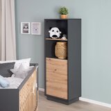 Roba Antracitno siva/u prirodnoj boji dječja biblioteka u dekoru hrasta 55x150 cm Lenn – | shoptok.hr