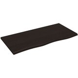 Maison Chic Stenska polica - Viseča Polica temno rjava 100x50x2 cm trdna hrastovina, (21784595) Cene